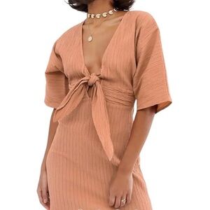 ASOS Kimono Sleeve Twist Front Mini Dress Size 8